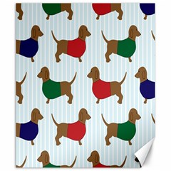 Dachshund Dog Cartoon Art Canvas 20  x 24  