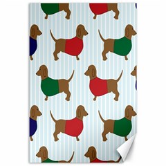 Dachshund Dog Cartoon Art Canvas 24  x 36 