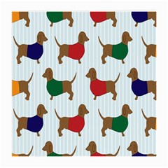 Dachshund Dog Cartoon Art Medium Glasses Cloth