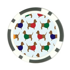 Dachshund Dog Cartoon Art Poker Chip Card Guard by Celenk