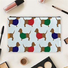 Dachshund Dog Cartoon Art Cosmetic Bag (Large) 