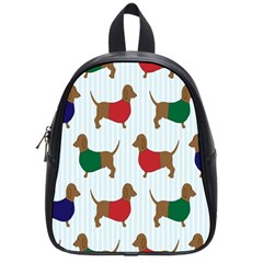 Dachshund Dog Cartoon Art School Bag (Small)