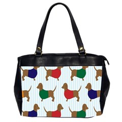 Dachshund Dog Cartoon Art Office Handbags (2 Sides) 