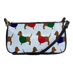 Dachshund Dog Cartoon Art Shoulder Clutch Bags