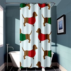 Dachshund Dog Cartoon Art Shower Curtain 36  x 72  (Stall) 