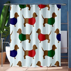 Dachshund Dog Cartoon Art Shower Curtain 60  x 72  (Medium) 