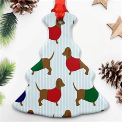 Dachshund Dog Cartoon Art Ornament (Christmas Tree) 