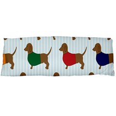 Dachshund Dog Cartoon Art Body Pillow Case (dakimakura) by Celenk