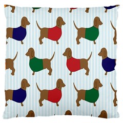 Dachshund Dog Cartoon Art Large Cushion Case (One Side)