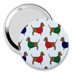 Dachshund Dog Cartoon Art 3  Handbag Mirrors