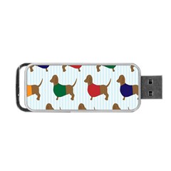 Dachshund Dog Cartoon Art Portable Usb Flash (one Side) by Celenk