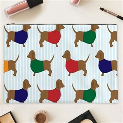 Dachshund Dog Cartoon Art Cosmetic Bag (XXL) 