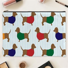 Dachshund Dog Cartoon Art Cosmetic Bag (XXXL) 