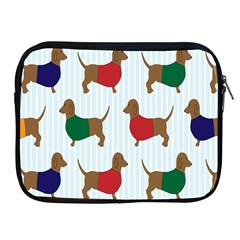 Dachshund Dog Cartoon Art Apple iPad 2/3/4 Zipper Cases