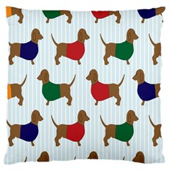 Dachshund Dog Cartoon Art Standard Flano Cushion Case (Two Sides)