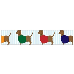 Dachshund Dog Cartoon Art Small Flano Scarf by Celenk