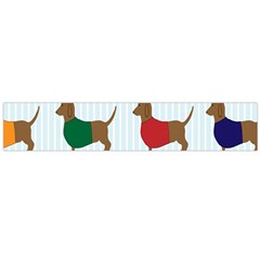 Dachshund Dog Cartoon Art Large Flano Scarf 