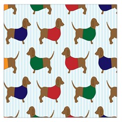 Dachshund Dog Cartoon Art Large Satin Scarf (Square)