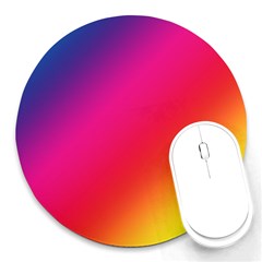 Spectrum Background Rainbow Color Round Mousepads by Celenk