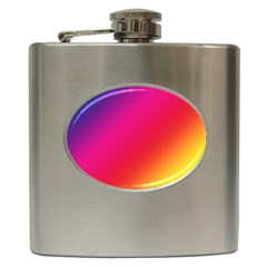 Spectrum Background Rainbow Color Hip Flask (6 Oz) by Celenk