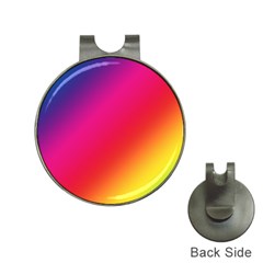 Spectrum Background Rainbow Color Hat Clips With Golf Markers by Celenk