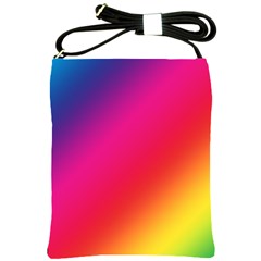 Spectrum Background Rainbow Color Shoulder Sling Bags by Celenk