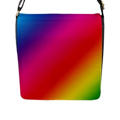 Spectrum Background Rainbow Color Flap Messenger Bag (l)  by Celenk