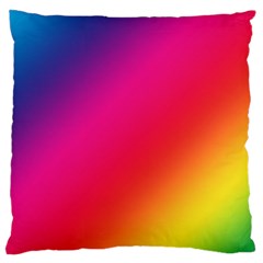 Spectrum Background Rainbow Color Large Flano Cushion Case (one Side) by Celenk