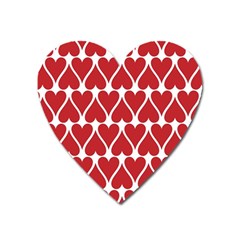 Hearts Pattern Seamless Red Love Heart Magnet by Celenk