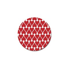 Hearts Pattern Seamless Red Love Golf Ball Marker (4 Pack) by Celenk