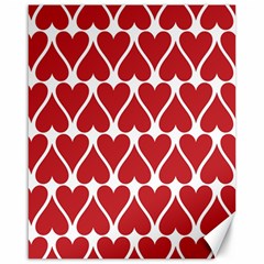 Hearts Pattern Seamless Red Love Canvas 16  X 20   by Celenk