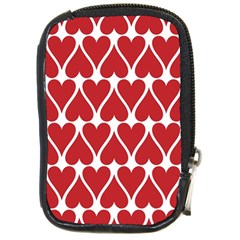 Hearts Pattern Seamless Red Love Compact Camera Cases by Celenk