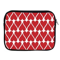 Hearts Pattern Seamless Red Love Apple Ipad 2/3/4 Zipper Cases by Celenk