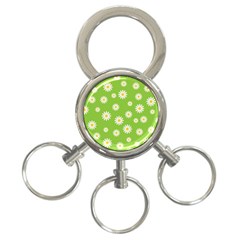 Daisy Flowers Floral Wallpaper 3-ring Key Chains by Celenk