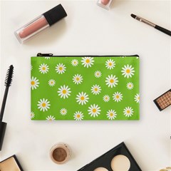 Daisy Flowers Floral Wallpaper Cosmetic Bag (small)  by Celenk