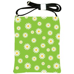 Daisy Flowers Floral Wallpaper Shoulder Sling Bags by Celenk