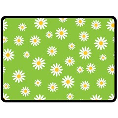 Daisy Flowers Floral Wallpaper Fleece Blanket (large)  by Celenk