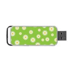 Daisy Flowers Floral Wallpaper Portable Usb Flash (two Sides) by Celenk