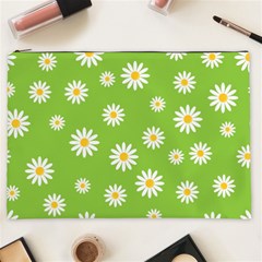 Daisy Flowers Floral Wallpaper Cosmetic Bag (xxl)  by Celenk