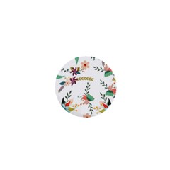 Floral Backdrop Pattern Flower 1  Mini Buttons by Celenk