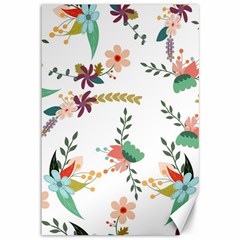 Floral Backdrop Pattern Flower Canvas 12  X 18   by Celenk