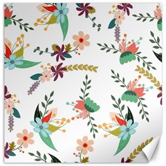 Floral Backdrop Pattern Flower Canvas 20  X 20   by Celenk