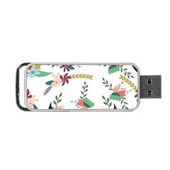 Floral Backdrop Pattern Flower Portable Usb Flash (two Sides) by Celenk