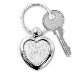 White Background Pattern Tile Key Chains (heart)  by Celenk