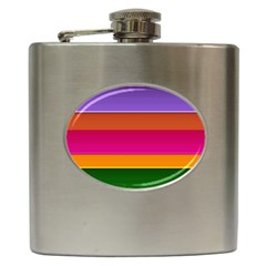 Stripes Striped Design Pattern Hip Flask (6 Oz) by Celenk