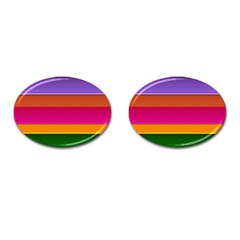 Stripes Striped Design Pattern Cufflinks (oval)