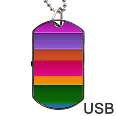 Stripes Striped Design Pattern Dog Tag Usb Flash (two Sides) by Celenk