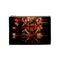 Butterfly Brown Puzzle Background Cosmetic Bag (medium)  by Celenk