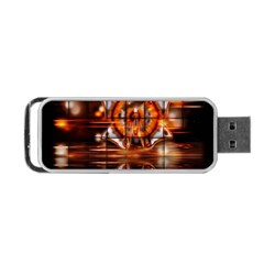 Butterfly Brown Puzzle Background Portable Usb Flash (one Side) by Celenk