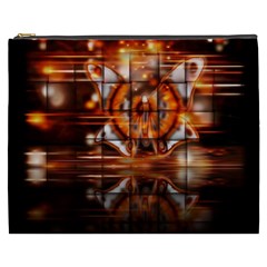 Butterfly Brown Puzzle Background Cosmetic Bag (xxxl)  by Celenk